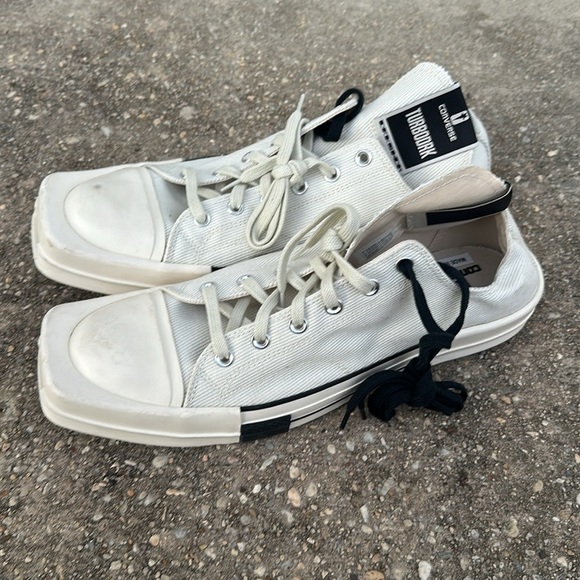 NEW The Rick Owens DRKSDHW X CONVERSE TURBODRK chuck 70 shoes size M 13 W 15 - Picture 5 of 9